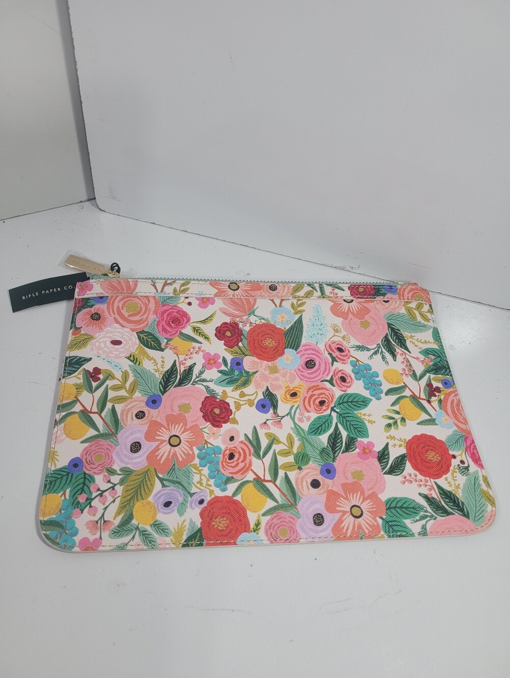 Rifle Paper Co Garden Party Canvas Zippered Pouch Cosmetic Makeup Travel Bag NWT